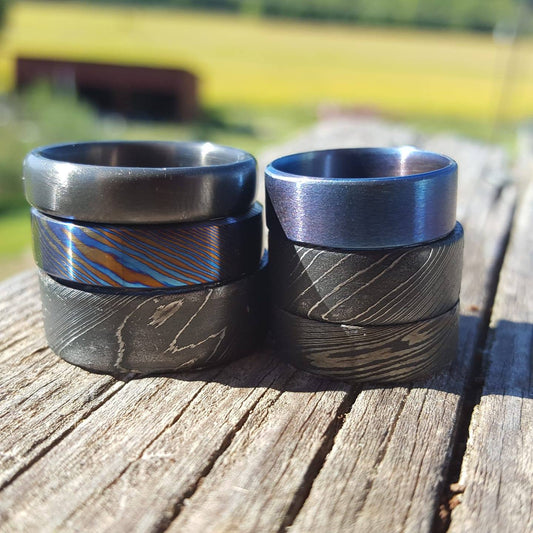 "Ragnarök" Flame Anodized Stainless Damascus