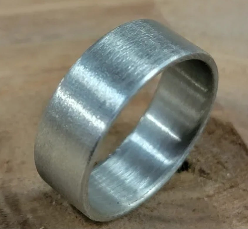 "Simple but Badass" Brushed Titanium Mens Ring