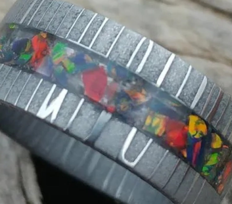 "Stained Glass" High Quality Spirograph Pattern Stainless Steel Damascus