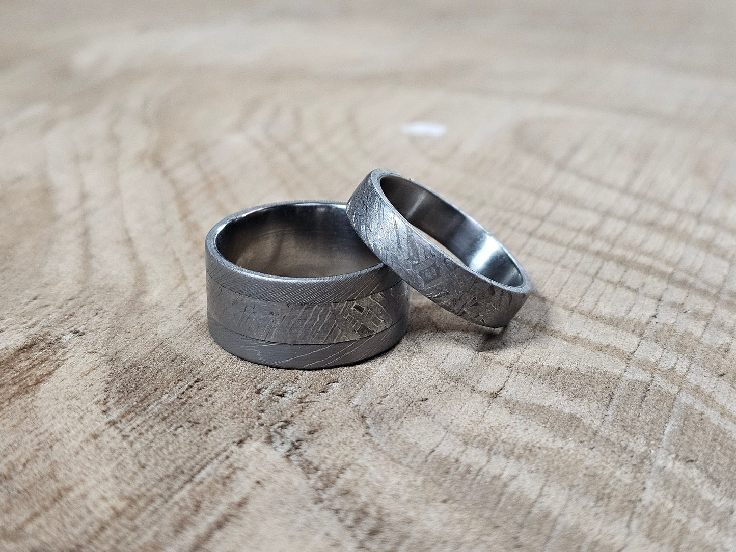 Star Crossed Meteorite Ring Set