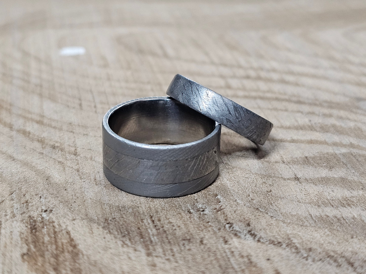 Star Crossed Meteorite Ring Set