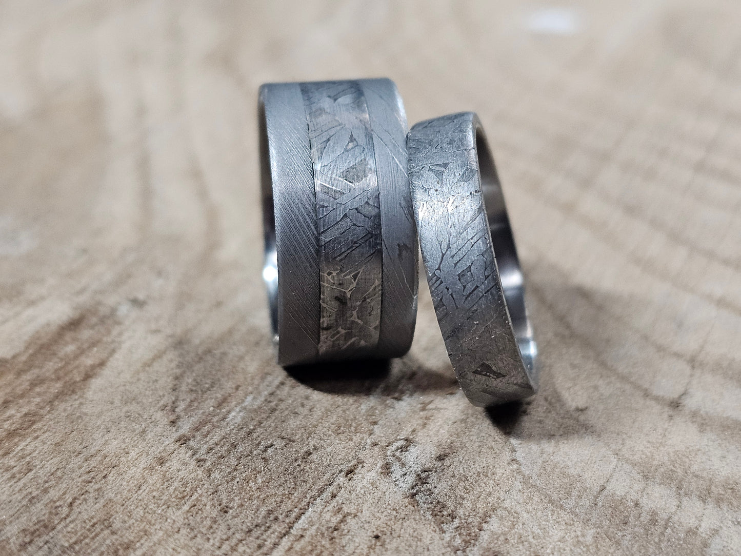 Star Crossed Meteorite Ring Set