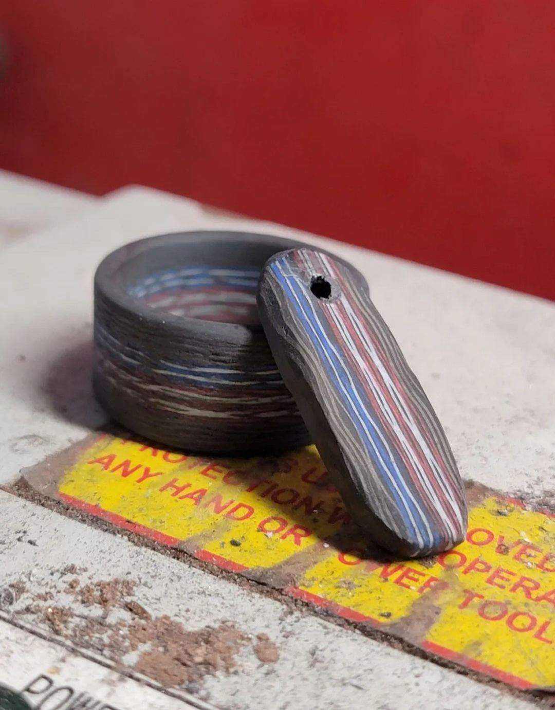 'Merica bar style Carbon Fiber Pendant