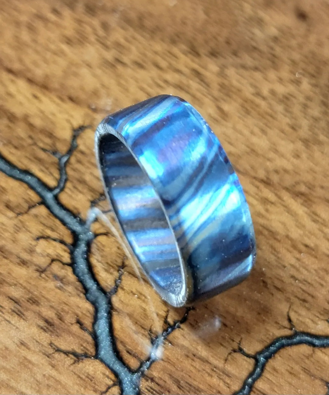 "The Rainbow Bridge Ring"  Zirconium Titanium