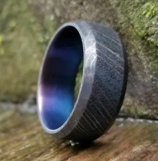 "Ragnarök" Flame Anodized Stainless Damascus