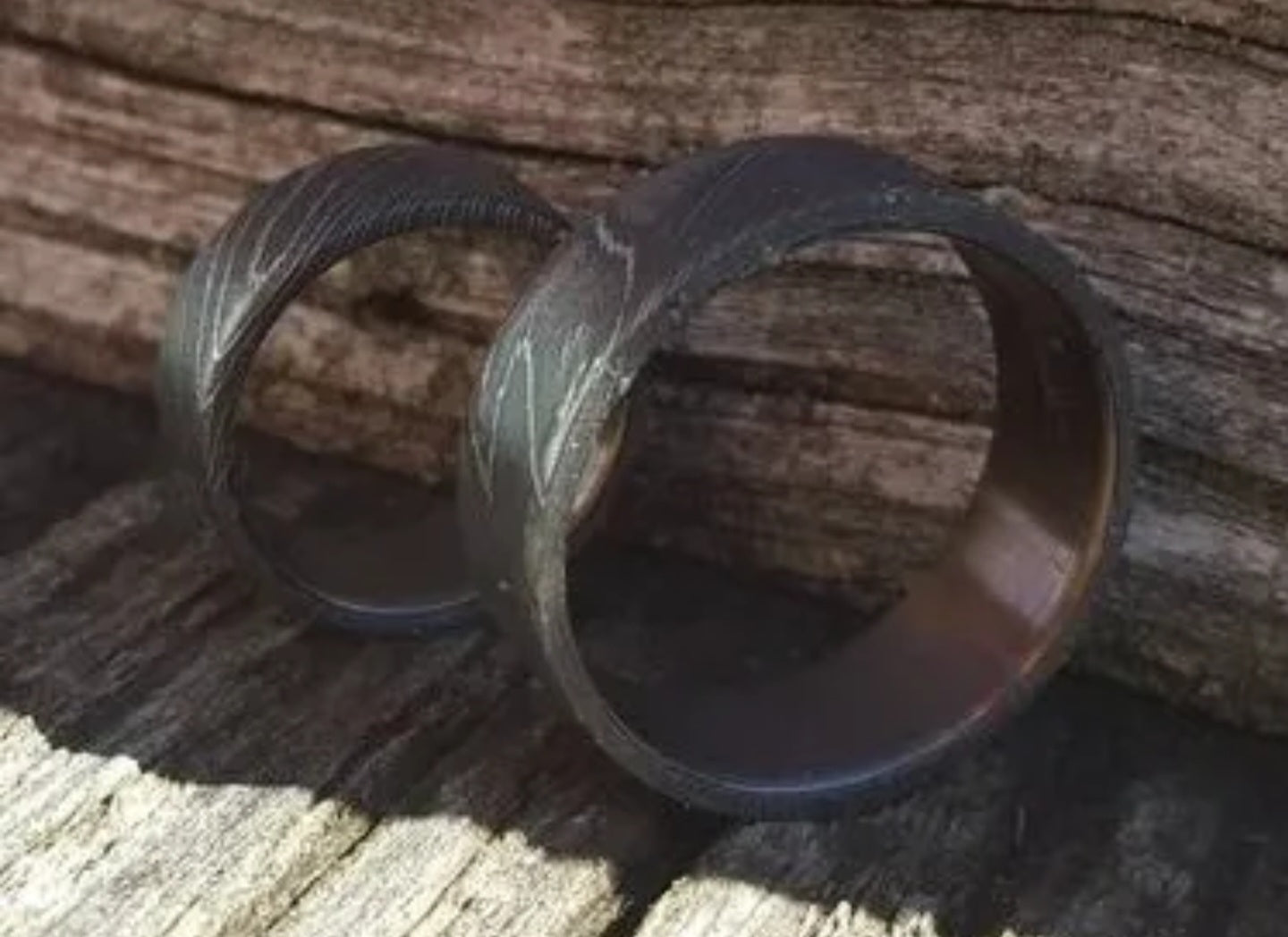 "The Wolf Pack" Stainless Damascus Wedding Ring