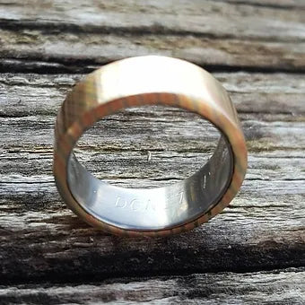 "Lone Samurai" Mokume Gane Ring With Titanium Liner