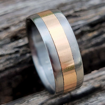 Titanium and copper ring set